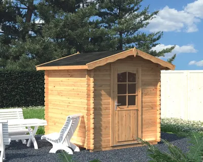 Produktbild von Gartenhaus Palmako Vivian 3,8 m² inkl. Fußboden 254 x 244 cm tauchgrundiert braun