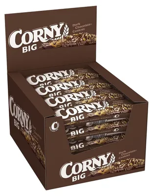 Obrázek produktu pro Corny BIG hořké čokoládové sušenky extra velké müsli tyčinky 50g 24 balení