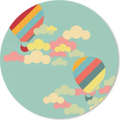 Produktbild von MuchoWow® Mauspad Mousepad Heißluftballon - Schnittmuster - Baby 20x20 cm - Mousepads - Maus Mat - Pad - Mausunterlage - Schreibtischmatte