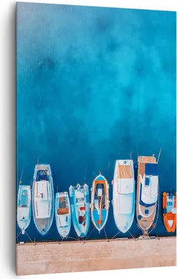Produktbild von Bild auf Leinwand - Leinwandbild - Einteilig - Hafen Hafen £ódŸ - 80x120cm - Wand Bild - Wanddeko - Wandbilder - Leinwanddruck - Wanddekoration - Leinwand bilder - Wandbild - PA80x120-5081
