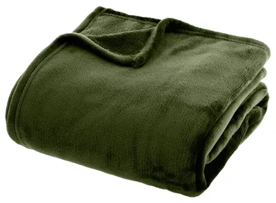 Produktbild von Atmosphera Plaid - dunkelgrun - Polyester - 180 x 230 cm