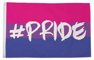 Productafbeelding van AZ FLAG Vlag met hashtag, trots, biseksueel, 90x60 cm, polyester 100D, 2 oogjes