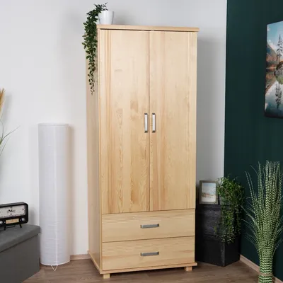 Produktbild von Kleiderschrank massiv Natur 195x80x59 cm