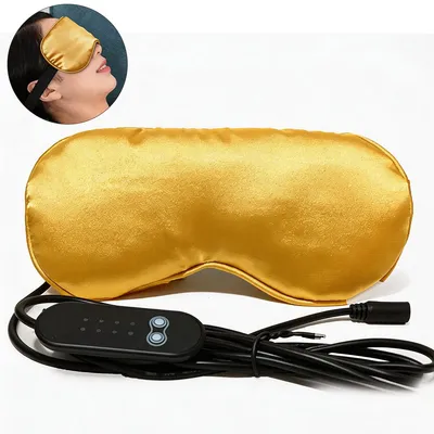 Produktbild von Beheizte Augenmaske USB – Schlafmaske mit Temperatur- & Timer-Steuerung, 3 Heizstufen, Seide, Stressabbau & Augenentspannung