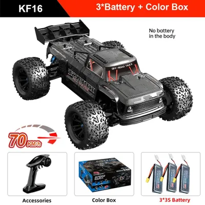 Obrázok produktu pre KF16 – Diaľkovo ovládané terénne auto – mierka 1:12 – 4x4 pohon – bezkomutátorový motor – rýchlosť 70 km/h – 11,1 V lítiová batéria – dosah 300 metrov