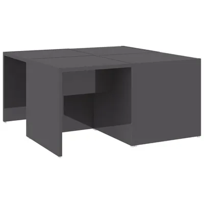 Produktbild von Couchtische 4 Stk. Hochglanz-Grau 33x33x33 cm Holzwerkstoff