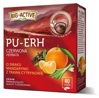 Obrázok produktu pre Červený čajPolyuretánerh s príchuťou mandarínky a citrónovej trávy, 40 čajových vrecúšok