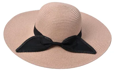 Produktbild von Clayre & Eef Damenhut Rosa Papierstroh