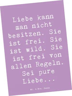Produktbild von Mr. & Mrs. Panda Postkarte Spruch Liebe und Freiheit - Lavendeltraum - Geschenk, Zitat, genießen, Gefühl, Postkarten, verschenken, Stimmung, Grußkarte, Ansichtskarte