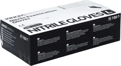 Produktbild von KINGFA Nitrilhandschuhe Einmalhandschuhe puderfrei L Schwarz, 500 Stück