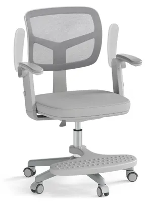 Imagen del producto de Silla infantil para escritorio, con altura ajustable de 41 a 52 cm, color gris