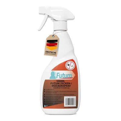 Produktbild von FUTUM 500ml Zecken-Spray / Mückenspray | biozidfreie Insektenabwehr für Zecken, Mücken Laren und Eier | Wasserbasis | Fleckenfreies sprühen |