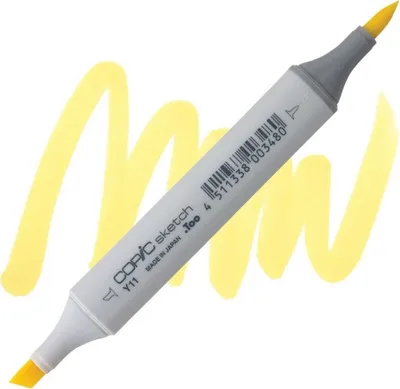 Immagine prodotto di COPIC Sketch Pennello e scalpello bifacciale, Y11 Giallo pallido