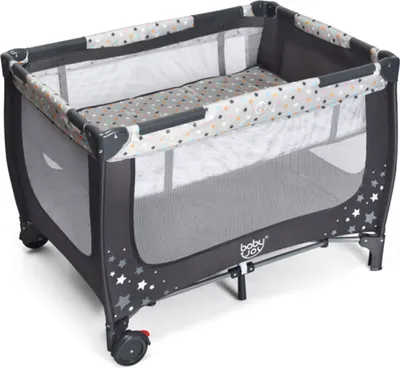 Immagine prodotto di COSTWAY lettino BC10055GR, lettino da viaggio e box 2in1, con materasso e borsa, 120 x 60 cm, grigio - A