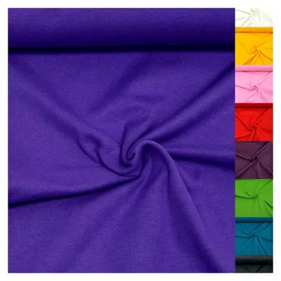 Produktbild von Bündchenstoff Feinstrick uni  Meterware 50cm (12. Violett)