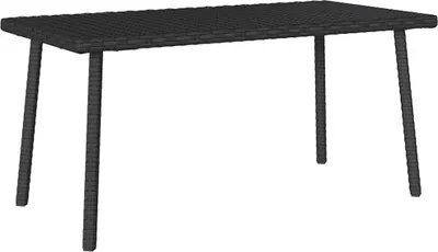 Produktbild von Garten-Couchtisch Rechteckig Schwarz 80x40x37 cm Poly Rattan