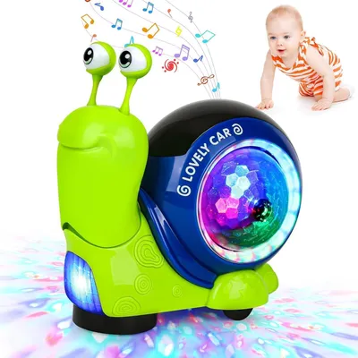 Image de Jouet musical pour bébé à quatre pattes, Jouet amusant à quatre pattes avec lumières et musique, Jouet éducatif pour bébé, Tummy Time Toys pour les petits