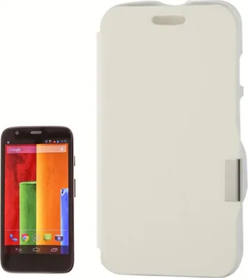 Produktbild von Handyhülle Tasche für Motorola Moto G / X1032 Weiß gebürstet