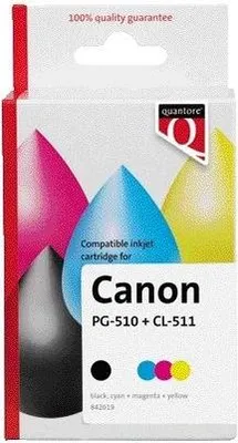 Produktbild von Quantore - Tintenpatronen-Alternative für PG-510 CL-511 Schwarz + 3 Farben