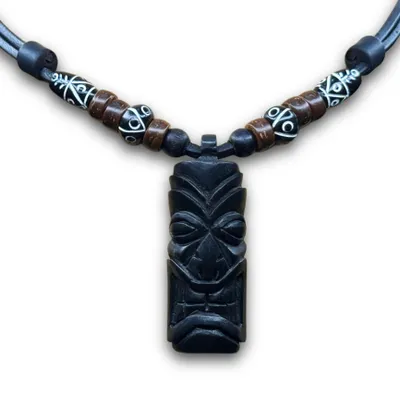 Produktbild von HANA LIMA | Surferkette Tiki Kette Leder Halskette Herren Damen Schmuck