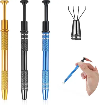Productafbeelding van 3-delige Ball Piercing Pliers Set met Precisie Grijpers voor Hex Nuts en Kleine Onderdelen