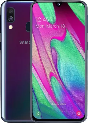 Imagen del producto de Samsung Galaxy A40 SM-A405F, pantalla de 15 cm (5.9"), 4 GB de RAM, 64 GB de almacenamiento, cámara de 16 MP, sistema operativo Android 9.0, color negro