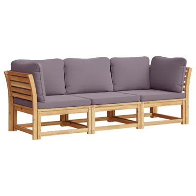 Immagine prodotto di vidaXL Set di 3 pezzi da giardino con cuscini in legno massiccio di acacia