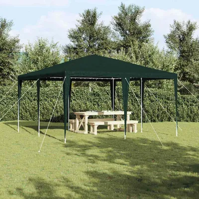 Obrázek produktu pro vidaXL Párty stan, zelený, 400 x 400 x 266 cm, polyethylen a ocel
