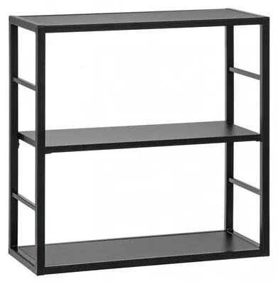 Image de Étagère Switch en métal 3 niveaux - L 60 x P 25 x H 60 cm - Noir