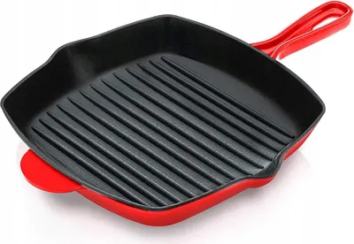Produktbild von NutriChef NCCIES47.5 Liatinová grilovacia panvica s nepriľnavým povrchom, 27,9 cm, štvorcová, smaltovaný steak