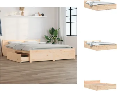 Obrázek produktu pro vidaXL Postel se zásuvkami 120x200 cm - Postele a válendy