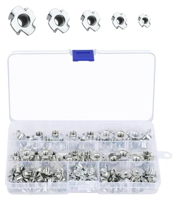 Produktbild von Einschlagmuttern-Set 102-teilig M3 M4 M5 M6 M8 verzinktes Eisen