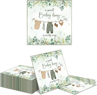 Produktbild von Servietten 16,5 x 16,5 cm, 40 Stück, Papier, für Babyparty