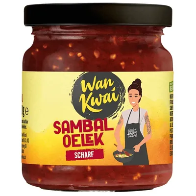 Image de Wan Kwai Sambal Oelek au poivre fort et au goût sucré 200g