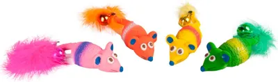 Image de Jouet pour chats Karlie Souris en latex Mickey 12 cm choix aléatoire des couleurs
