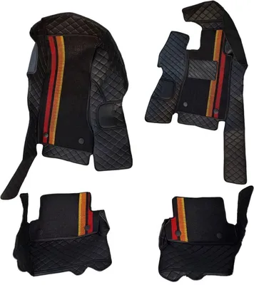 Imagen del producto de Alfombrillas universales para coche, juego de 4 piezas, de cuero sintético antideslizante, para turismos, SUV, furgonetas y camiones – color