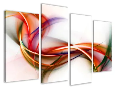 Produktbild von 6159 Abstrakte Farbwelten Leinwandbild 4-teilig 130x80 cm