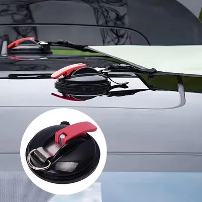 2 extra starke Saugnapfhaken mit 4 S-Haken, multifunktionales Befestigungsset für Camping, Zelt, Auto und Badezimmer