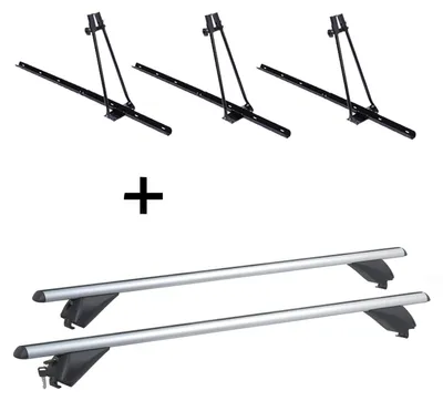 Image de 3xPorte-vélos ORION + barres de toit en aluminium RB003 compatibles avec Skoda Superb break (5 portes) à partir de 2015