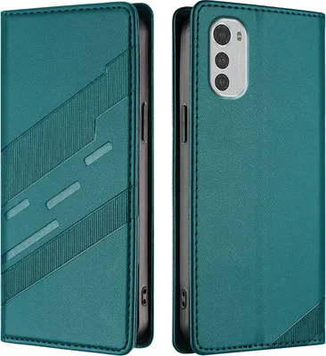 Obrázek produktu pro Pouzdro pro Motorola Moto E32 4G,Polyuretankožené peněženkové pouzdro s přihrádkou na karty a funkcí stojánku Grün