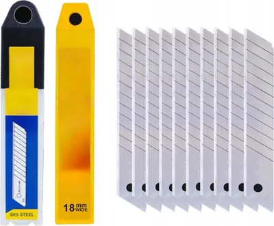 Produktbild von Rosfix Ersatzklingen-Set für Cutter-Messer | 18mm Abbrechklingen | 10 Stück | Hochpräzise & Langlebig | Sicheres Aufbewahrungsgehäuse