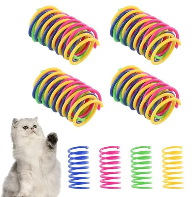 Produktbild von Katzenspielzeug Spiralfedern 16 Stück bunt Kunststoff interaktiv