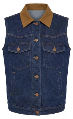 Produktbild von Damen Utility Weste mit Knopfleiste und funktionellen Taschen, blau, XS