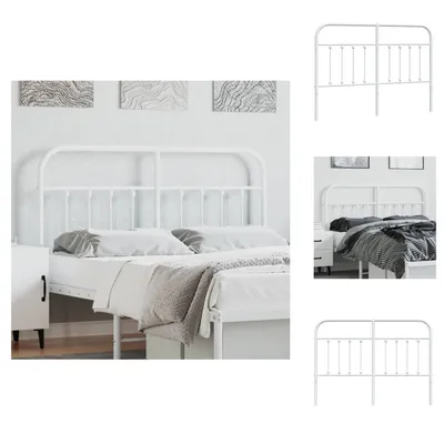 Produktbild von vidaXL Kopfteil Metall Weiß 140 cm -  Kopf- & Fußenden