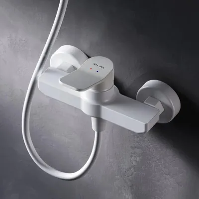 Produktbild von AM.PM Duscharmatur Einhebel Brausebatterie Weiss Armatur Mischbatterie Brausearmatur Brausebatterie Wasserhahn Bad Mischbatterie Dusche