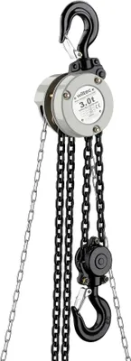 Produktbild von Wiltec Mini Kettenzug bis 3 t, robuster Handkettenzug 3 m Hubhöhe, Tragmittel mit 3 m Lastkette, Hebezeug manuell, hochbelastbares Hebemittel
