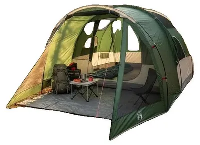 Image de Tente de camping, imperméable, avec auvent, dimensions : 483 x 250 x 185 cm