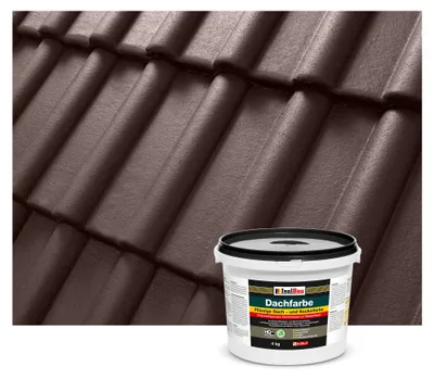 Produktbild von Isolbau Dachfarbe Braun 4 kg Sockelfarbe Dachlack Fassadenfarbe wasserbasiert