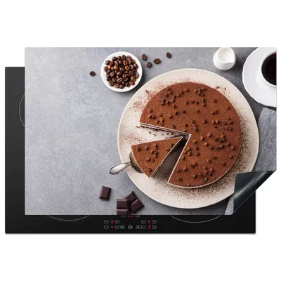 Produktbild von KitchenYeah© Herdabdeckplatte Torte - Schokolade - Kaffee , 78x52cm, Küche Deko, Glaskeramikkochfeld Herdabdeckung, Abdeckplatte fùr Kochfeld