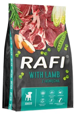 Zdjęcie produktu dla Sucha karma dla psa Rafi Junior z jagnięciną worek 10 kg